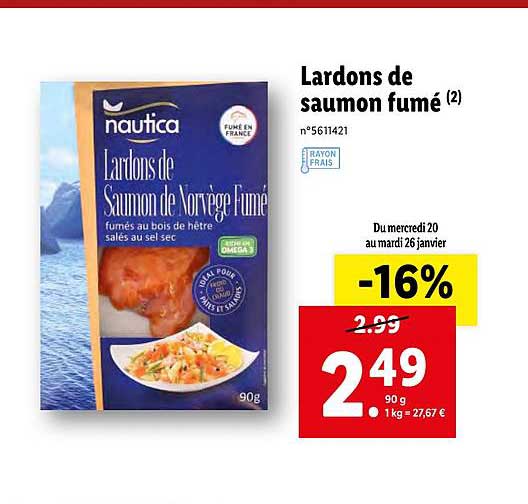 Lardons De Saumon Fumé Nautica