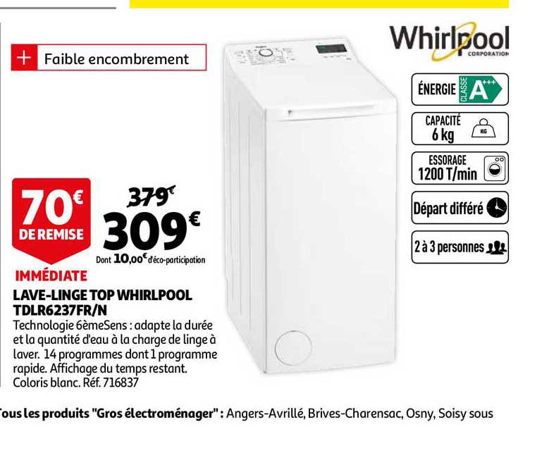 lave-linge top wirlpool