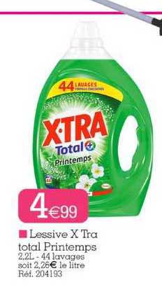 lessive x tra total printemps