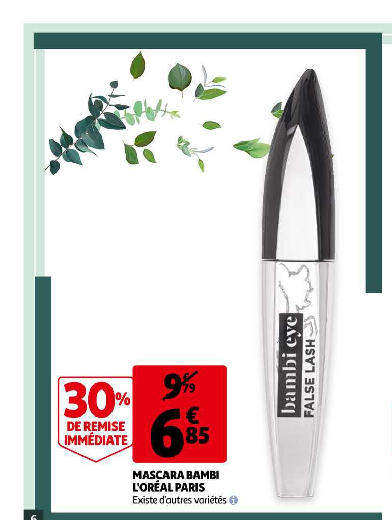 mascara bambi l'oréal paris 30% de remise immédiate