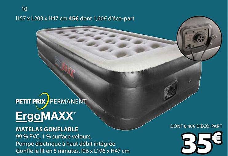 matelas gonflable ergomaxx