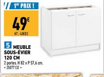 meuble sous évier 120 cm