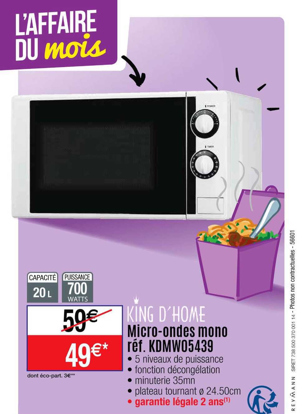 micro-ondes mono king d'home