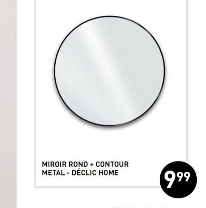 Miroir Rond + Contour Metal - Déclic Home