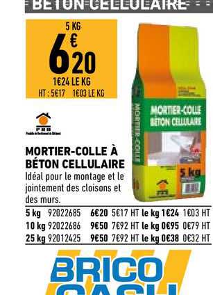 mortier colle à béton cellulaire