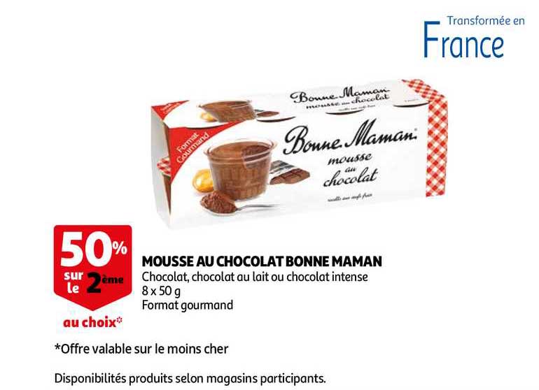 mousse au chocolat bonne maman
