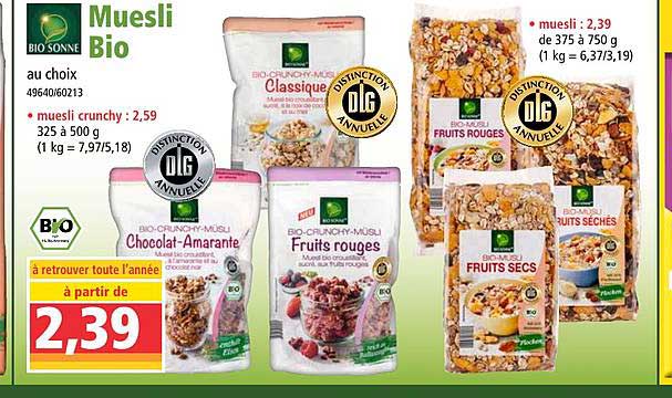 muesli bio bio sonne