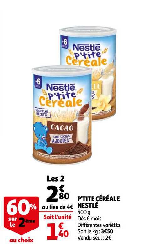 p'tite céréale nestlé