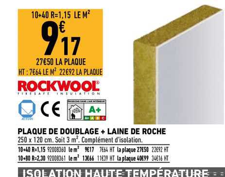 palque de doublage + laine de roche rockwool