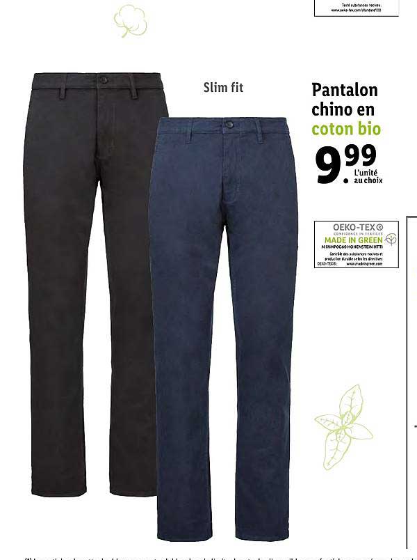 pantalon chino en coton bio