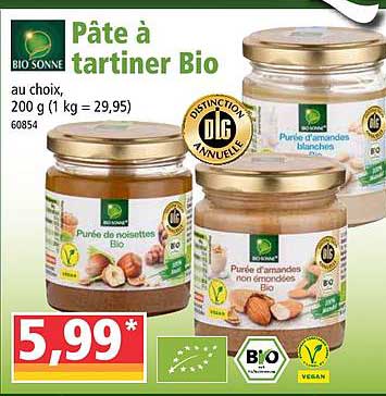 pâte à tartiner bio bio sonne