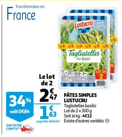 Pâtes Simple Lustucru