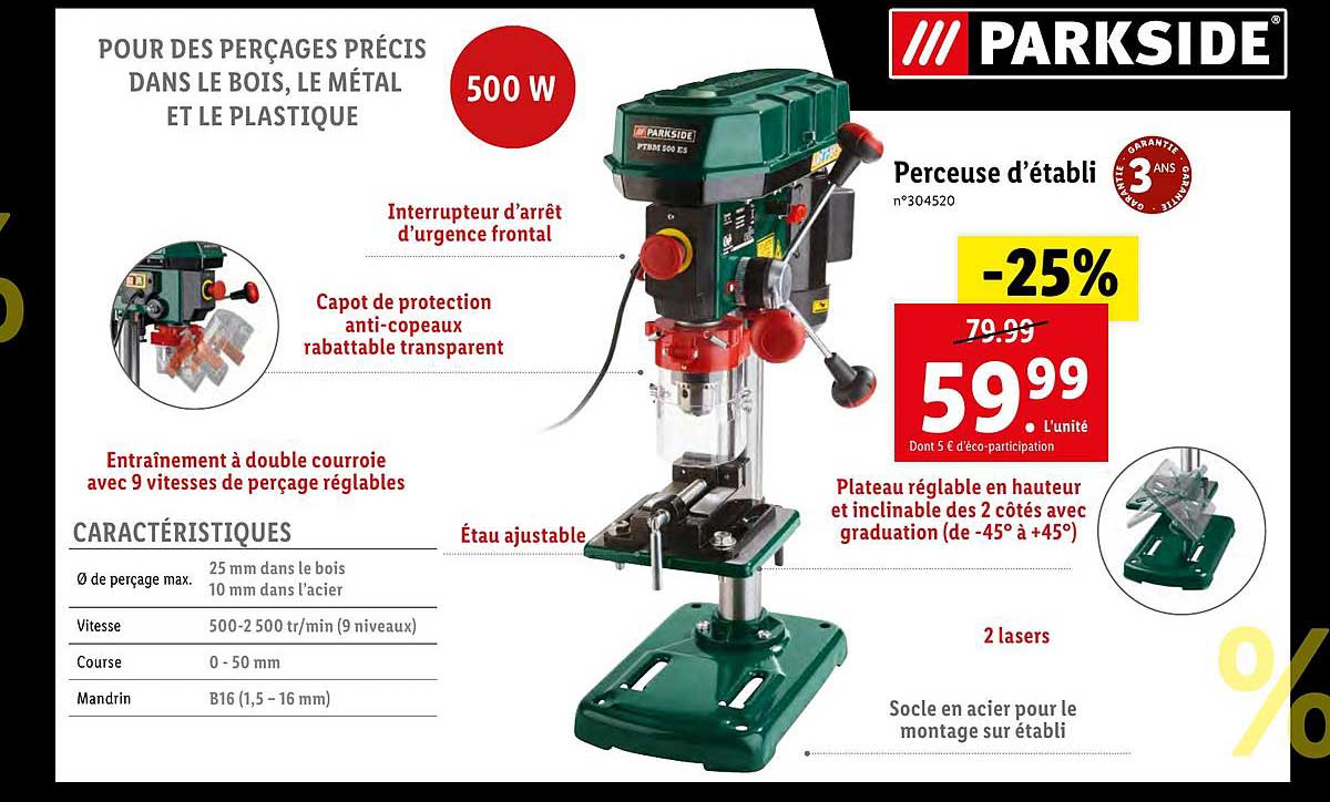 perceuse d'établi parkside