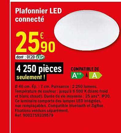 Plafonnier Led Connecté