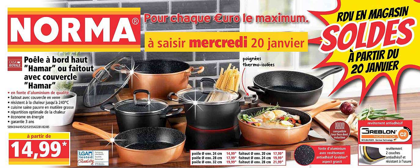 poêle à bord haut hamar ou faitout avec couvercle hamar casa royale