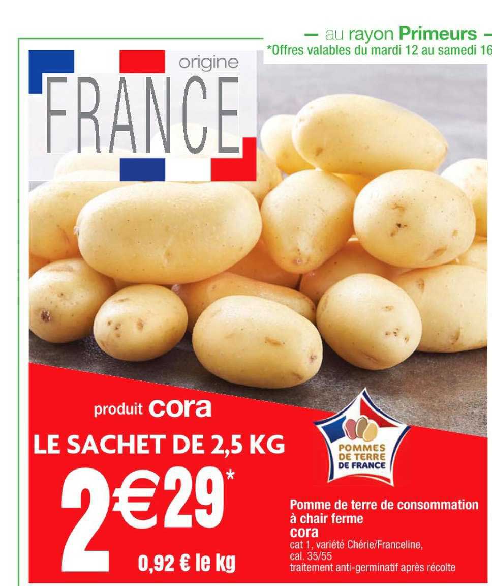 Pomme De Terre De Consommation à Chair Ferme Cora