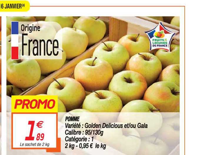 pomme golden delicious et ou gala