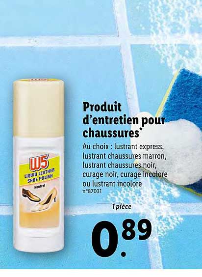 produit d'entretien pour chaussures w5