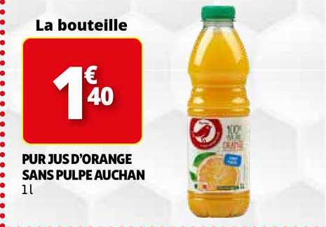 Pur Jus D'orange Sans Pulpe Auchan