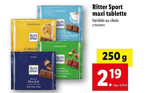 ritter sport maxi tablette