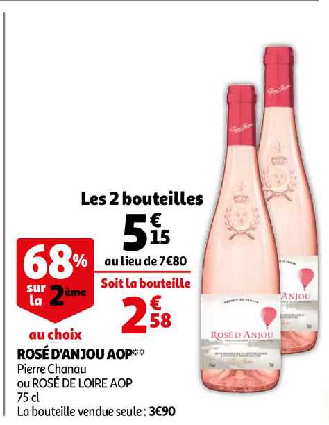 rosé d'anjou aop pierre chanau ou rosé de loire aop