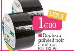 rouleau adhésif noir 5 mètres