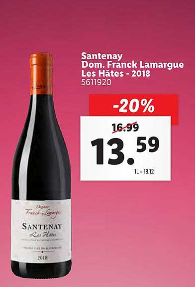 santenay dom. franck lamargue les hâtes 2018