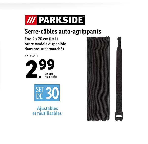 serre-câbles auto-agrippants parkside