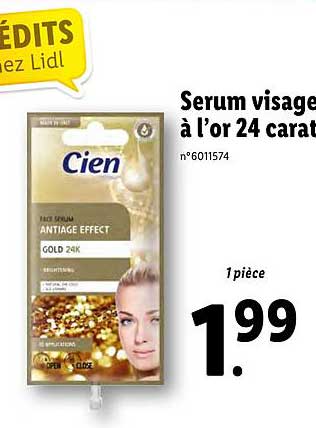 serum visage à l'or 24 carat cien