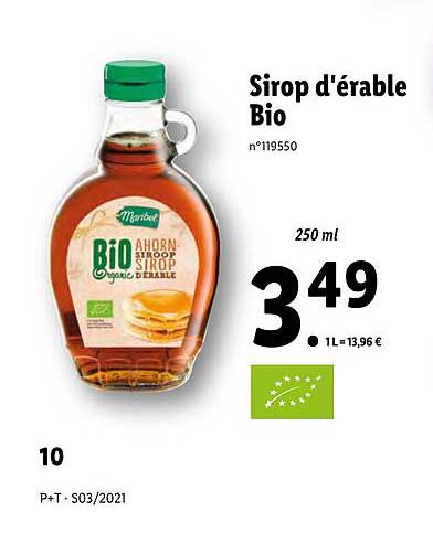 sirop d'érable bio