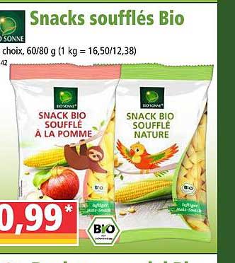 Snacks Soufflés Bio Bio Sonne