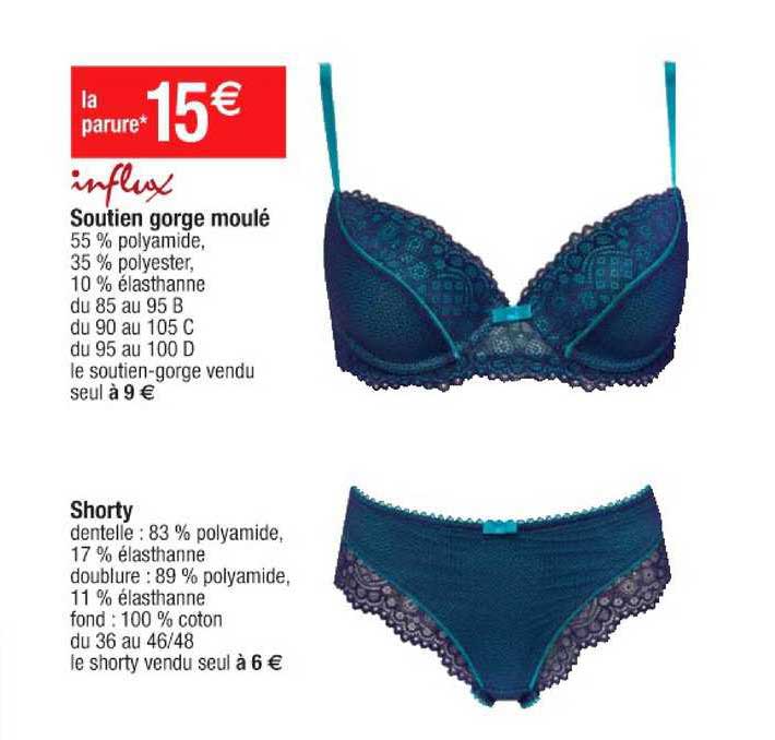 soutien gorge moulé , shorty