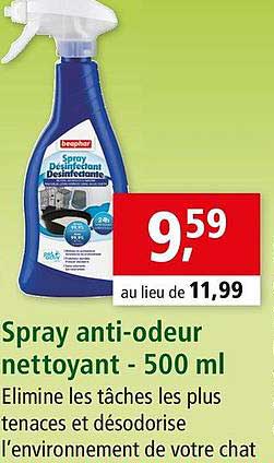 spray anti odeur nettoyant