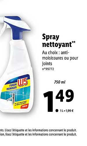 Spray Nettoyant W5