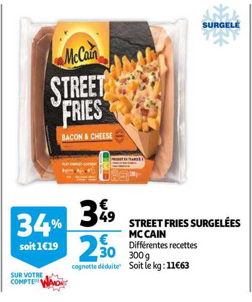 street fries surgelées mc cain