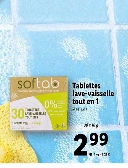 tablettes lave-vaisselle tout en 1 foftab