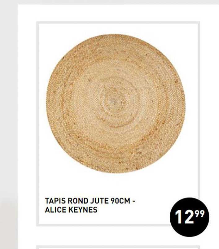 tapis rond jute 90cm - déclic home