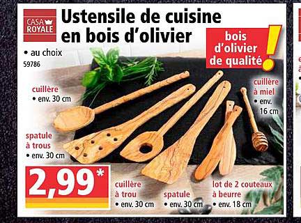 ustensile cuisine en bois l'olivier casa royale
