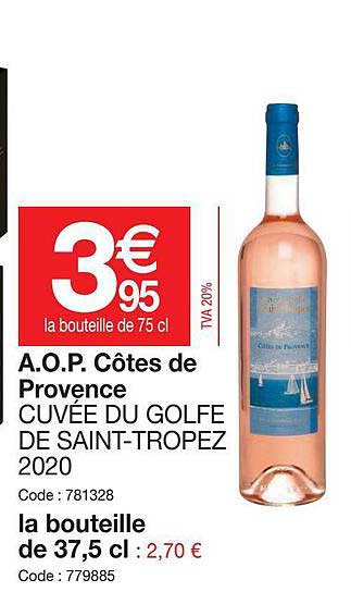 a.o.p. côtes de provence cuvée du golfe de saint-tropez 2020