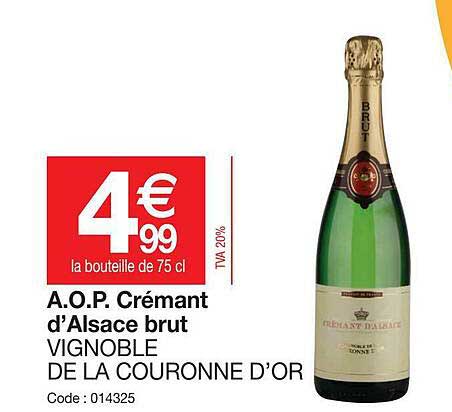 a.o.p. crémant d'alsace brut vignoble de la couronne d'or