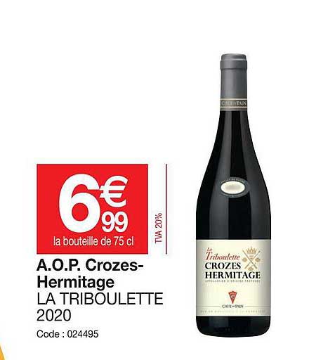 a.o.p. crozes-hermitage la triboulette 2020