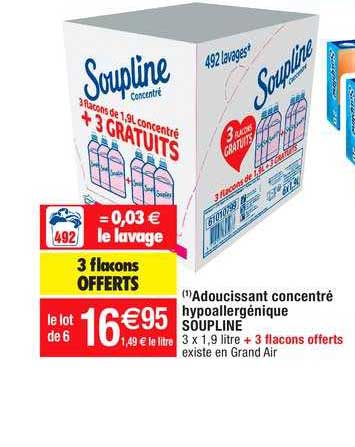 Adoucissant Concentré Hypoallergénique Soupline