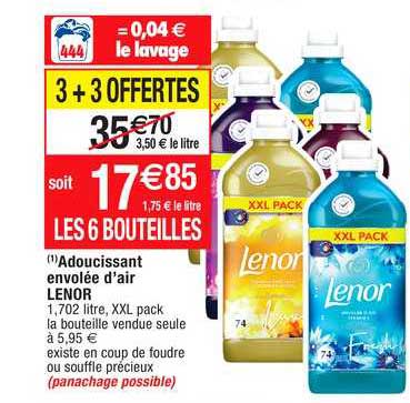 adoucissant envolée d'air lenor