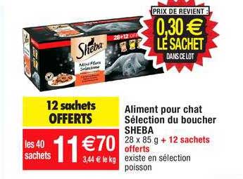 aliment pour chat sélection du boucher sheba