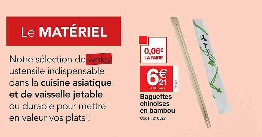 baguettes chinoises en bambou