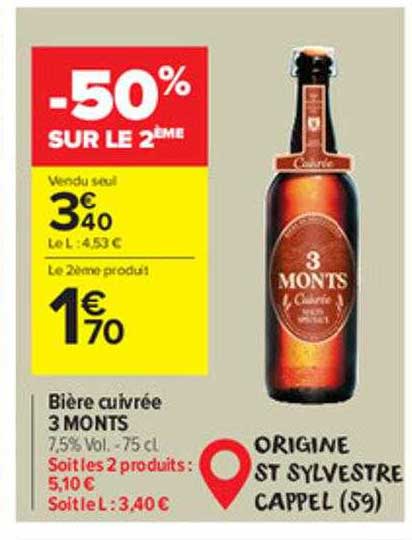 bière cuivrée 3 monts