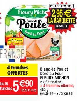 blanc de poulet doré au four fleury michon