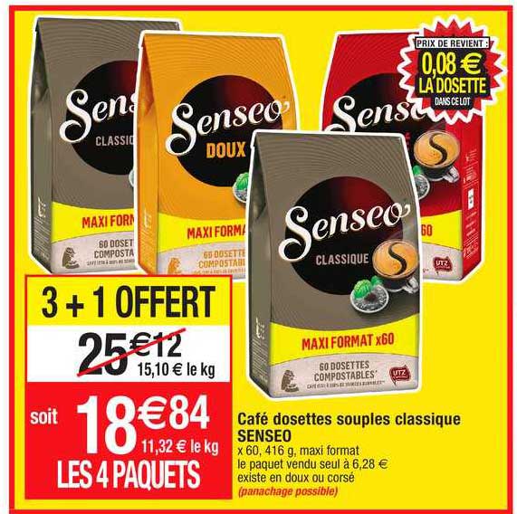 Café Dosettes Souples Classique Senseo