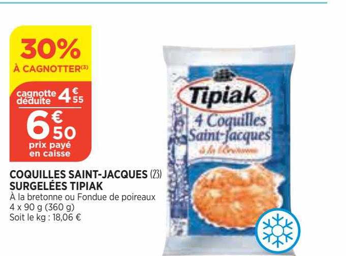 coquilles saint-jacques surgelées tipiak