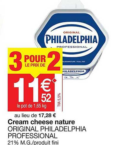 cream cheese nature original philadelphia professional